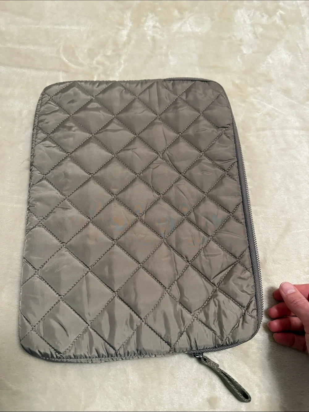 H&M Taupe Quilted Tech Sleeve